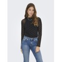 ONLY Juliet L/S Bluse - Sort / Letti Dot