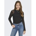 ONLY Juliet L/S Bluse - Sort / Letti Dot