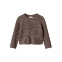 NAME IT MINI Rikine L/S Strik Pullover - Coffee Quartz