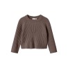 NAME IT MINI Rikine L/S Strik Pullover - Coffee Quartz
