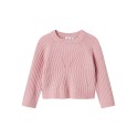 NAME IT MINI Rikine L/S Strik Pullover - Cradle Pink