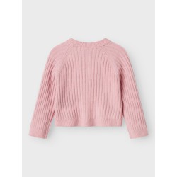 NAME IT MINI Rikine L/S Strik Pullover - Cradle Pink