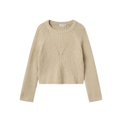 NAME IT KIDS Rikine L/S Strik Pullover - Doeskin