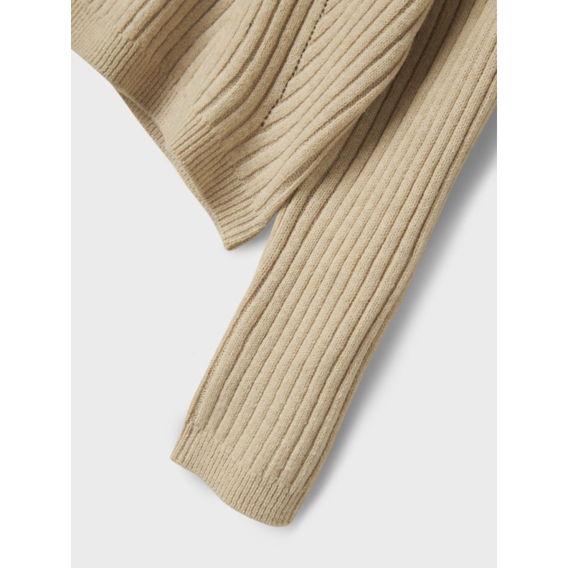 NAME IT KIDS Rikine L/S Strik Pullover - Doeskin