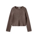 NAME IT KIDS Rikine L/S Strik Pullover - Coffee Quartz