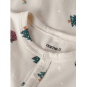 NAME IT BABY Vismas L/S Natdragt - Whitecap Gray / Xmas