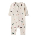NAME IT BABY Vismas L/S Natdragt - Whitecap Gray / Xmas