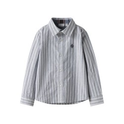 NAME IT KIDS Rekid L/S Skjorte - Flint Stone / Thin Stripes