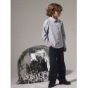NAME IT KIDS Rekid L/S Skjorte - Flint Stone / Thin Stripes