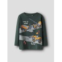 NAME IT MINI Ofek Tonka L/S Bluse - Bistro Green