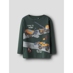 NAME IT MINI Ofek Tonka L/S Bluse - Bistro Green