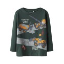 NAME IT MINI Ofek Tonka L/S Bluse - Bistro Green