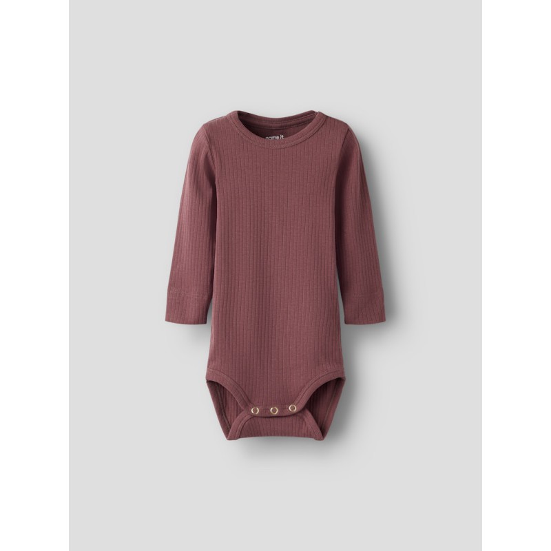 NAME IT BABY Ofulla L/S Bodystocking - Rose Brown