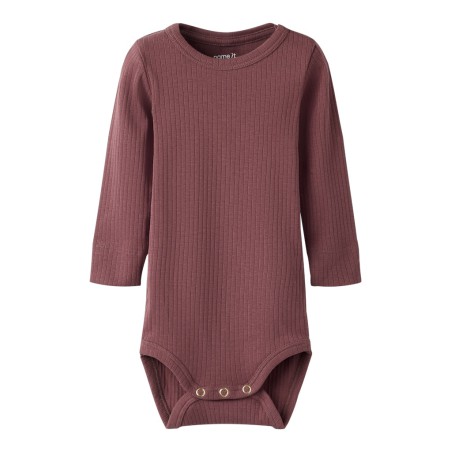 NAME IT BABY Ofulla L/S Bodystocking - Rose Brown