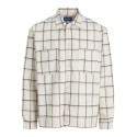 JACK & JONES JUNIOR Rinwood L/S Overshirt - Cloud Dancer