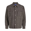 JACK & JONES JUNIOR Rinwood L/S Overshirt - Deep Mahogany