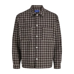 JACK & JONES JUNIOR Rinwood L/S Overshirt - Deep Mahogany