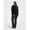 ONLY CARMAKOMA Anika L/S Paillet Top - Sort