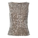PIECES Kam Top - Morel / Silver Sequins