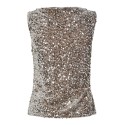 PIECES Kam Top - Morel / Silver Sequins