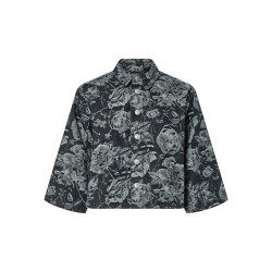 PIECES Marosa Denim Skjorte - Sort / Rose