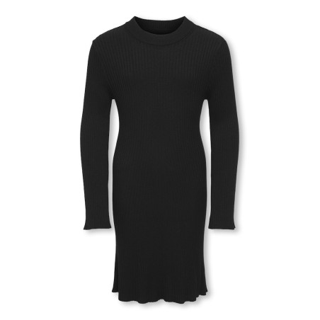 KIDS ONLY Bianka L/S Strik Kjole - Sort