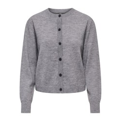 ONLY Camille Basic L/S Cardigan - Medium Grey Melange