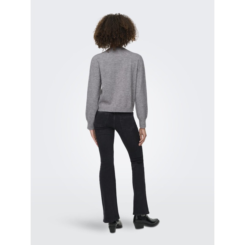 ONLY Camille Basic L/S Cardigan - Medium Grey Melange