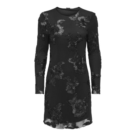 JDY Casablanca L/S Mesh Kjole - Sort