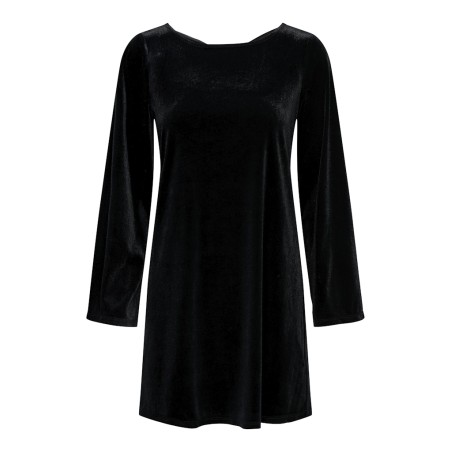 JDY Victory L/S Velour Kjole - Sort