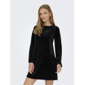 JDY Victory L/S Velour Kjole - Sort