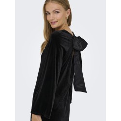 JDY Victory L/S Velour Kjole - Sort