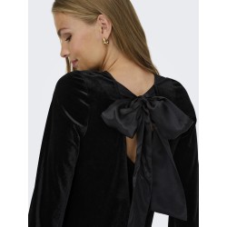 JDY Victory L/S Velour Kjole - Sort