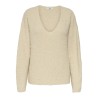 JDY Bitten L/S Vendbar Strik Trøje - Sandshell