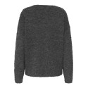 JDY Bitten L/S Vendbar Strik Trøje - Dark Grey Melange
