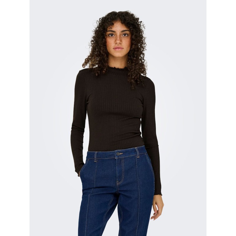 JDY Fransiska L/S Bluse - Black Coffee