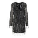ONLY Spacy L/S Paillet Kjole - Sort