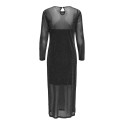 ONLY Mella L/S Lang Glitter Kjole - Sort