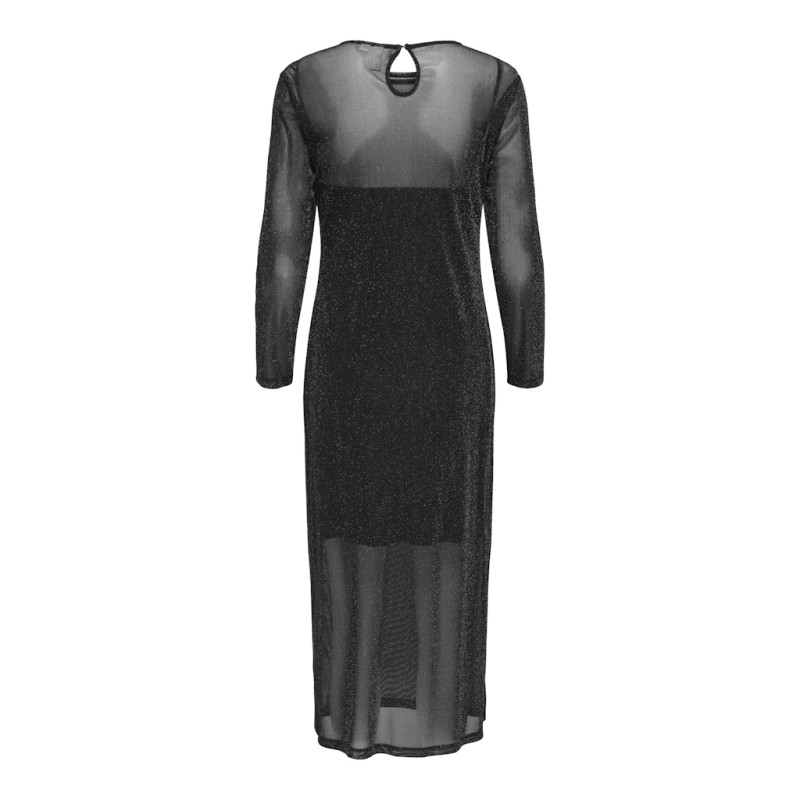 ONLY Mella L/S Lang Glitter Kjole - Sort