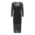 ONLY Mella L/S Lang Glitter Kjole - Sort