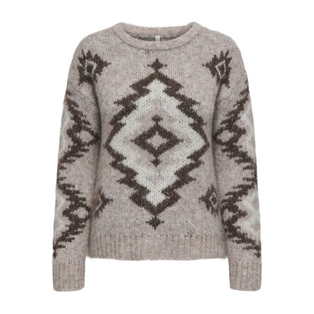ONLY Azu L/S Strik Sweater - String