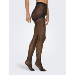ONLY Ea 20 Denier Glimmer Tights - Sort / Gold Lurex