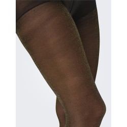 ONLY Ea 20 Denier Glimmer Tights - Sort / Gold Lurex