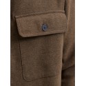 JACK & JONES PLUS Rayle Melange L/S Overshirt - Malt Ball