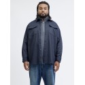 JACK & JONES PLUS Rayle Melange L/S Overshirt - Dark Navy