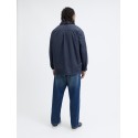 JACK & JONES PLUS Rayle Melange L/S Overshirt - Dark Navy