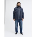 JACK & JONES PLUS Rayle Melange L/S Overshirt - Dark Navy