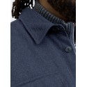JACK & JONES PLUS Rayle Melange L/S Overshirt - Dark Navy
