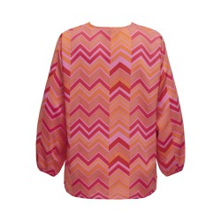 ONLY CARMAKOMA Jara L/S V-Neck Top - Red Alert