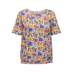 ONLY CARMAKOMA Mazing Smock Top - Aruba Blue